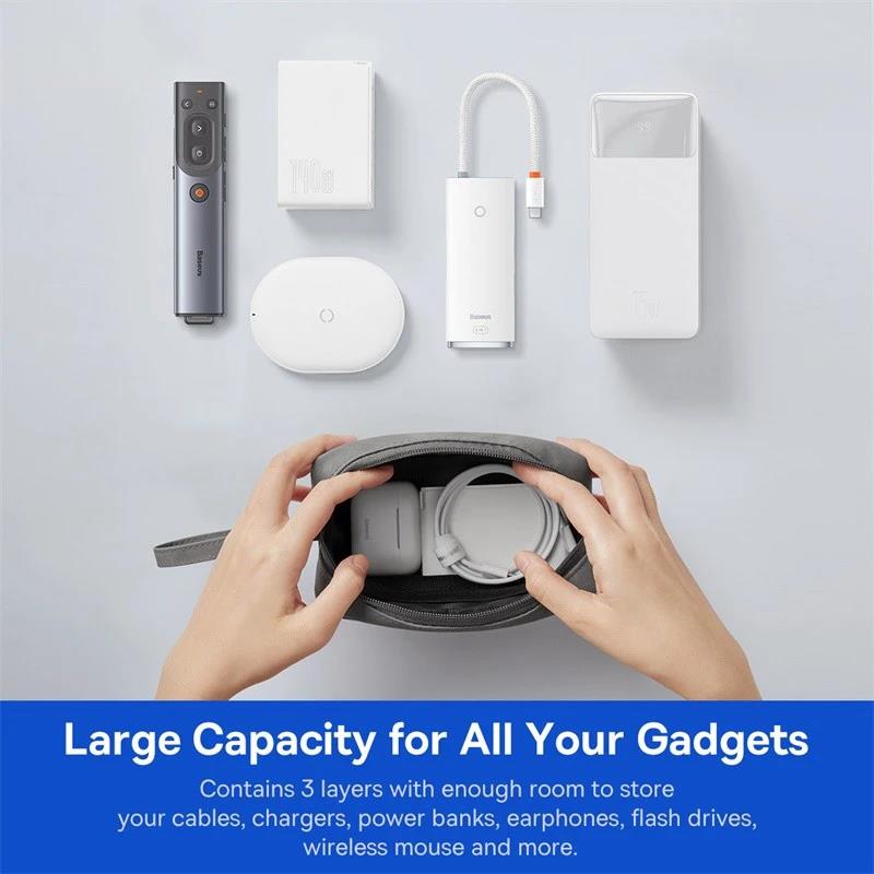 携帯電話防水バッグ旅行用充電器ケーブル収納ケース iPhon - Travel Accessories Organizer Bag のレビューと価格